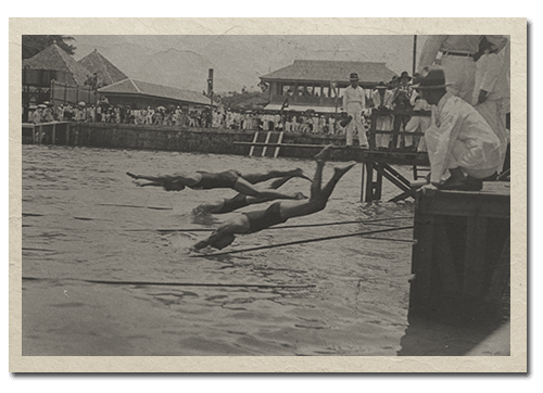 Swimming competition, 1930s