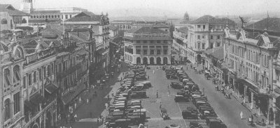 Raffles Place seen from Chartered Bank, 1920s