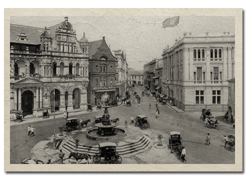 Fullerton Square and Battery Road, c. 1900