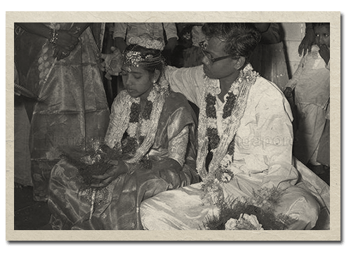 Indian wedding at a Hindu temple, 1961